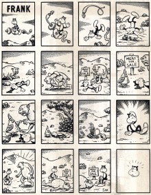 Par Jim Woodring, un strip de Frank publié dans Different Beat Comics #1 (1994)