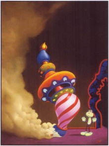 Une superbe illustration en couleur de Jim Woodring