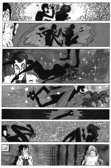 Une planche tirée de Lupin Sansei – sexe & sixties