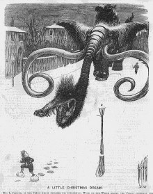 Une vision de cauchemar par George Du Maurier : « A Little Christmas Dream » (Punch Magazine, 26 décembre 1868)