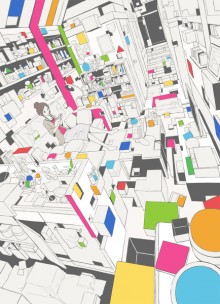 Une illustration colorée signée Hebitsukai