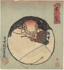 Le dieu Hotei, une estampe de Utagawa Kunisada