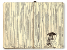 Mattias Mackler s&rsquo;amuse avec un Moleskine