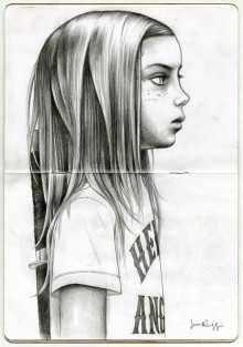 Croquis de Street Angel par Jim Rugg