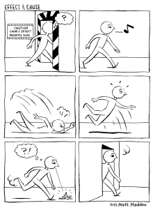 « Effect & Cause », extrait d&rsquo;une série de strips de Matt Madden