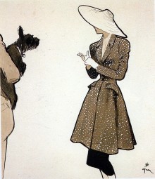 Une illustration de mode signée René Gruau