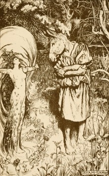 « Titania and the Clown », dessin de John Byam Liston Shaw (1872-1919)