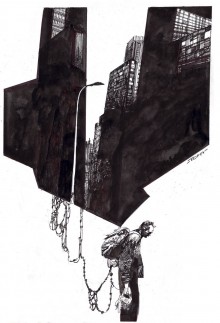 La ville et le voyageur, sous la plume élégante de Sergio Toppi