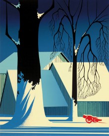 Turquoise, illustration hivernale de Eyvind Earle