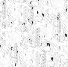 Les architectes Rice+Lipka imaginent la Bibliothèque de Babel de Borges