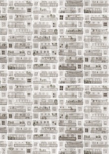 Council Flats, illustration tirée du projet « Draw a City » de Rebecca Horne