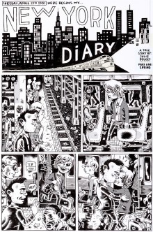 Une planche tirée de « My New York Diary » de Julie Doucet, publiée dans Dirty Plotte #10