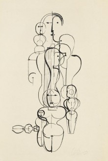 Un dessin signé Oskar Schlemmer