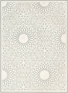 Un projet de motif géométrique islamique, vers 1840