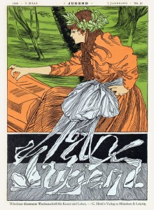 La couverture du magazine « Jugend » par Joseph Rudolf Witzel en 1896