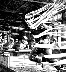 Une illustration tirée du « Dans la prison » de Hanawa Kazuichi