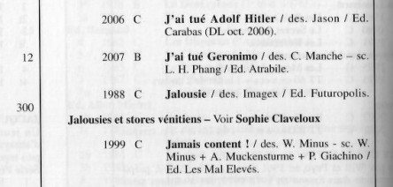 Couverture de Jalousie, l&rsquo;album fantôme