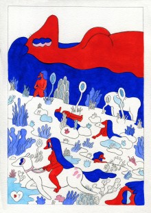 Une peinture en cours de Donya Todd