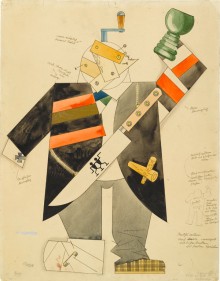 Un projet de costume pour la pièce « Methusalem » par George Grosz (1922)