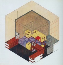 Herbert Bayer dessine le bureau de Walter Gropius en 1923