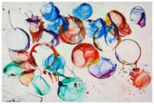 Bulles sur fond blanc